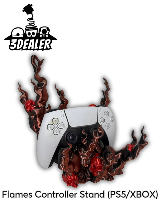 Skulls in flames PS5/XBox controller stand