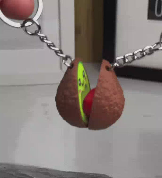 Διπλό μαγνητικό μπρελόκ αβοκάντο με καρδιά