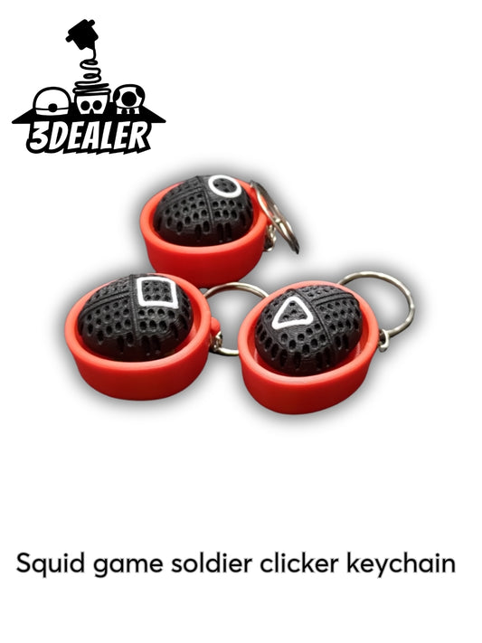 Squid Game Soldier Clicker Keychain